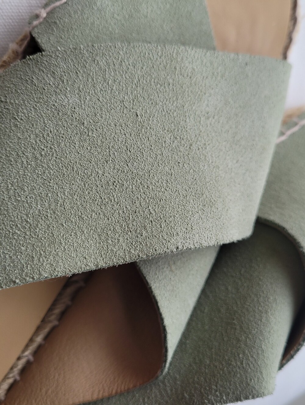Indi & Cold boho espadrille sandals, soft sage green suede, made in Spain, EU 37 - Picture 6 of 6